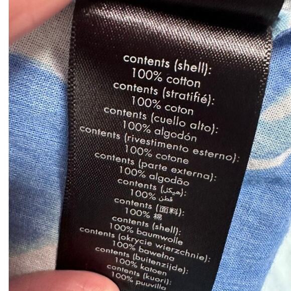 DVF x ONIA Blue Floral Wrap Dress Swim Cover-Up 100% Cotton Size Large - Picture 6 of 6